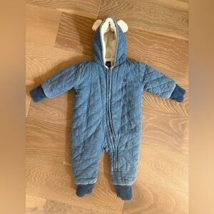 Gap Blue Quilted Baby Gender Neutral One Piece Size 3-6 months.